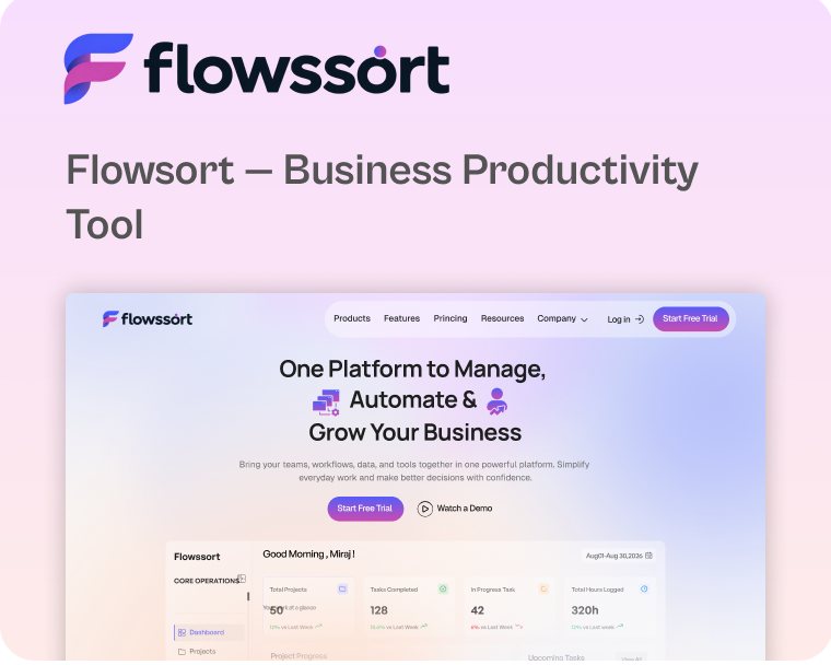 Flowssort — business productivity tool